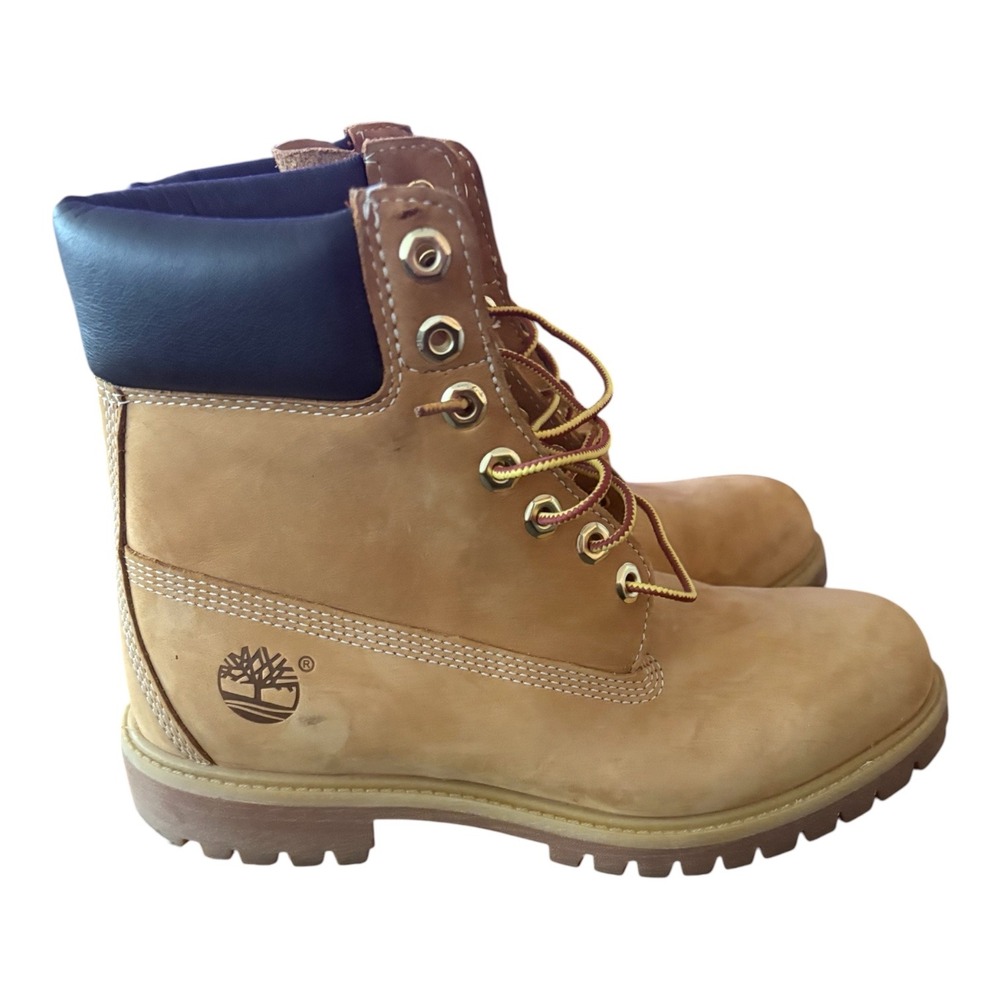 Timberland 6 Inch Premium Waterproof Boots Wheat Nubuck Mens 8M 10061 A6998